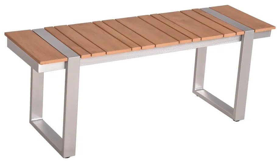 Beżowy metalowy zestaw mebli ogrodowych dla 6 osób Aurea – Garden Pleasure