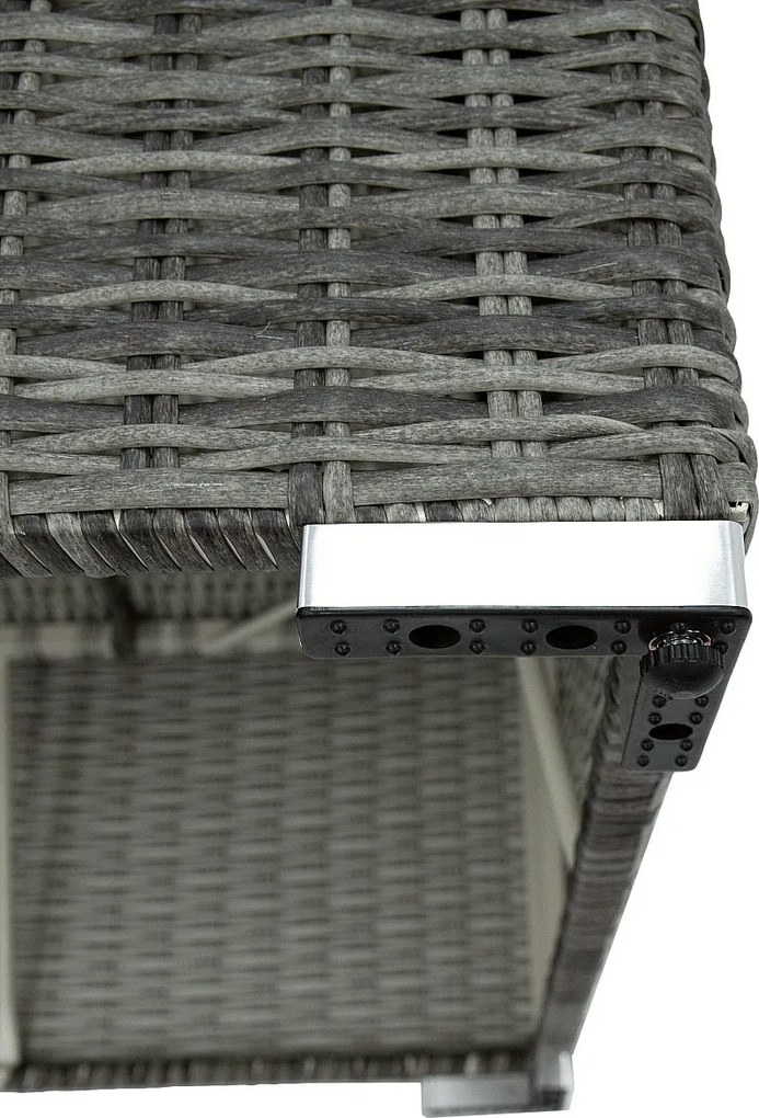 Zestaw narożnikowy rattanowy MALIBU dla 5 osób (szary)