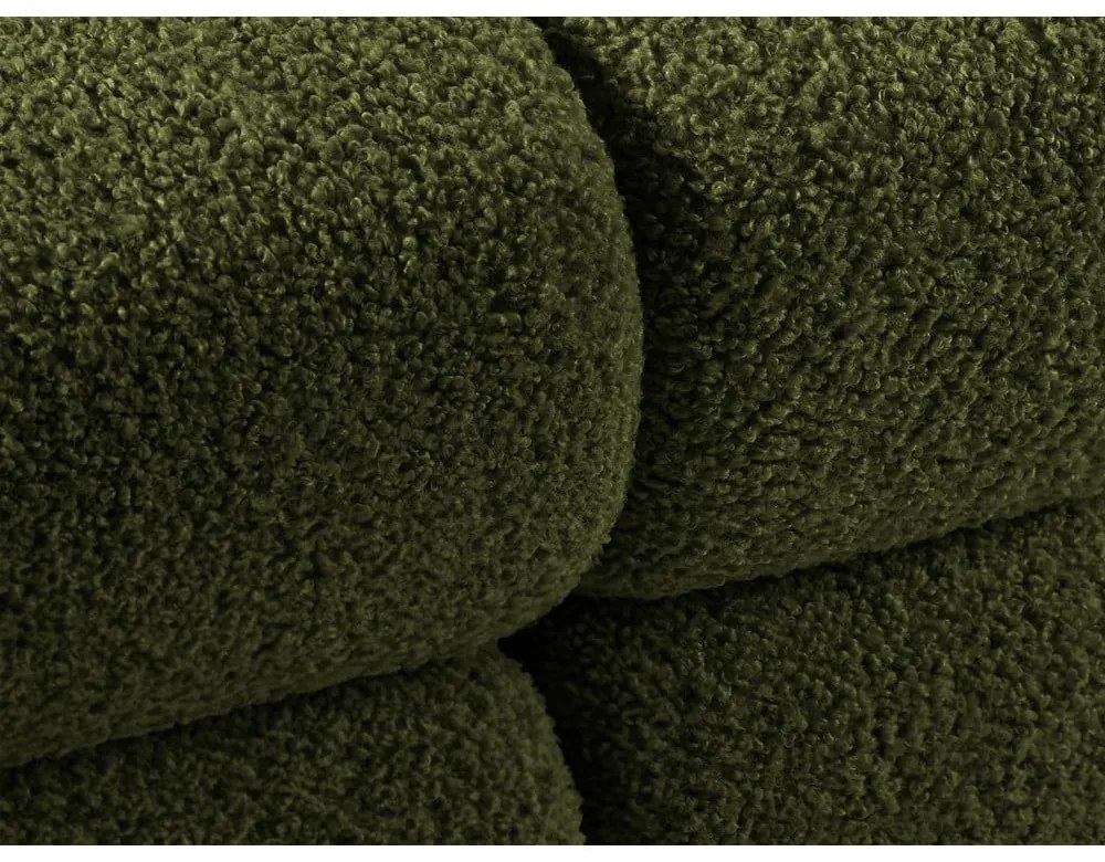 Zielona sofa modułowa z materiału bouclé 288 cm Bellis – Micadoni