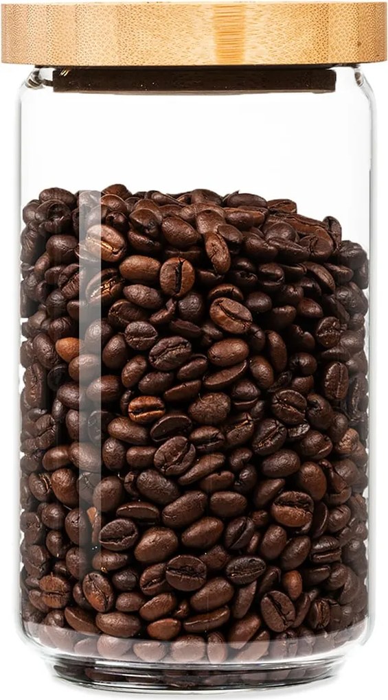 Klarstein Szklany pojemnik z bambusową pokrywką