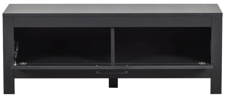 Czarna szafka pod TV z litego drewna sosnowego 120x45 cm Bonk – Basiclabel