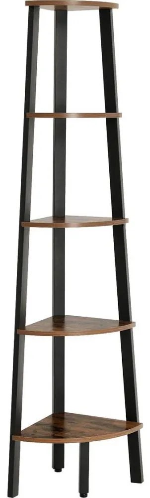 Regał NAVARO brązowy/czarny