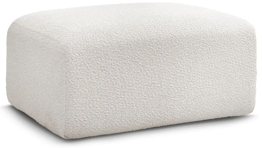 Biały podnóżek z materiału bouclé Tina – Bobochic Paris