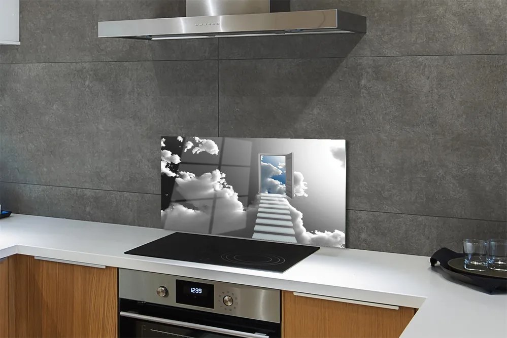 Szkło do Kuchni na Ścianę Schody do Nieba