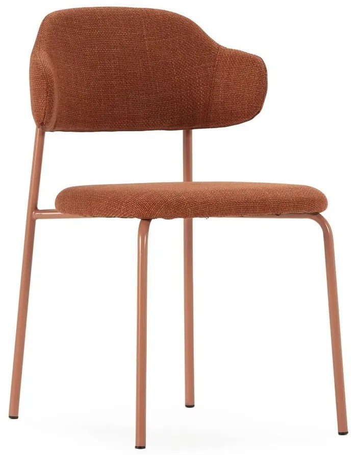 Krzesła w kolorze terakoty zestaw 4 szt. Adriel – Marckeric
