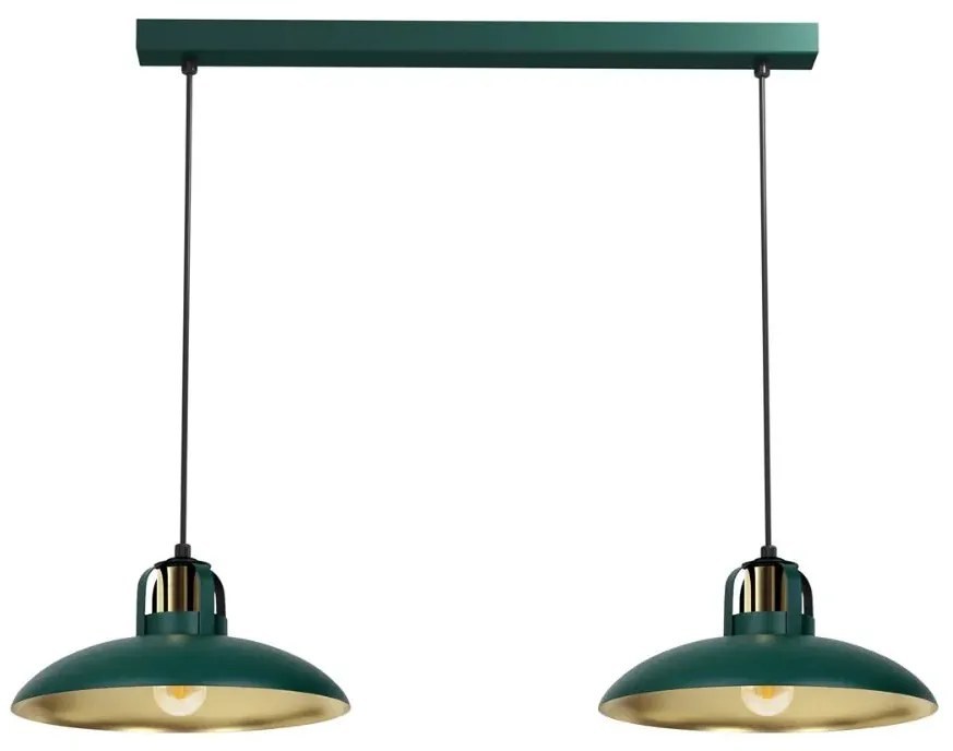 Nowoczesny żyrandol zielono-złoty - 5X K484 K3-L89