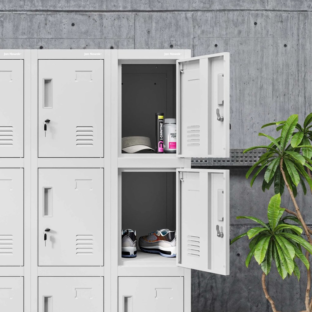 Szafa skrytkowa socjalna BHP szara: ROBERT 1 Plus