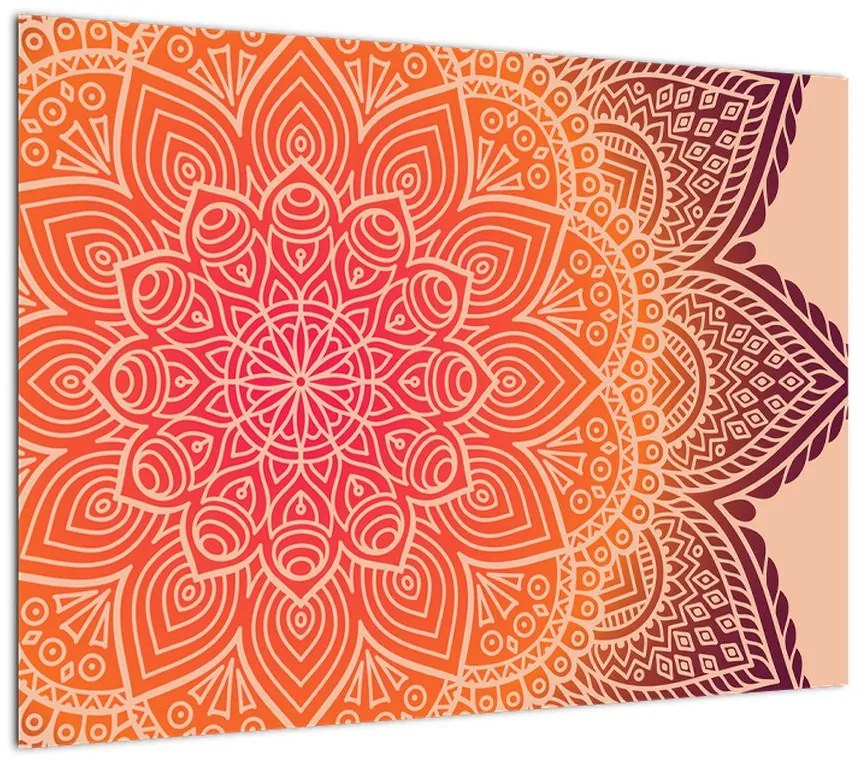 Obraz na szkle - Mandala sztuka (70x50 cm)