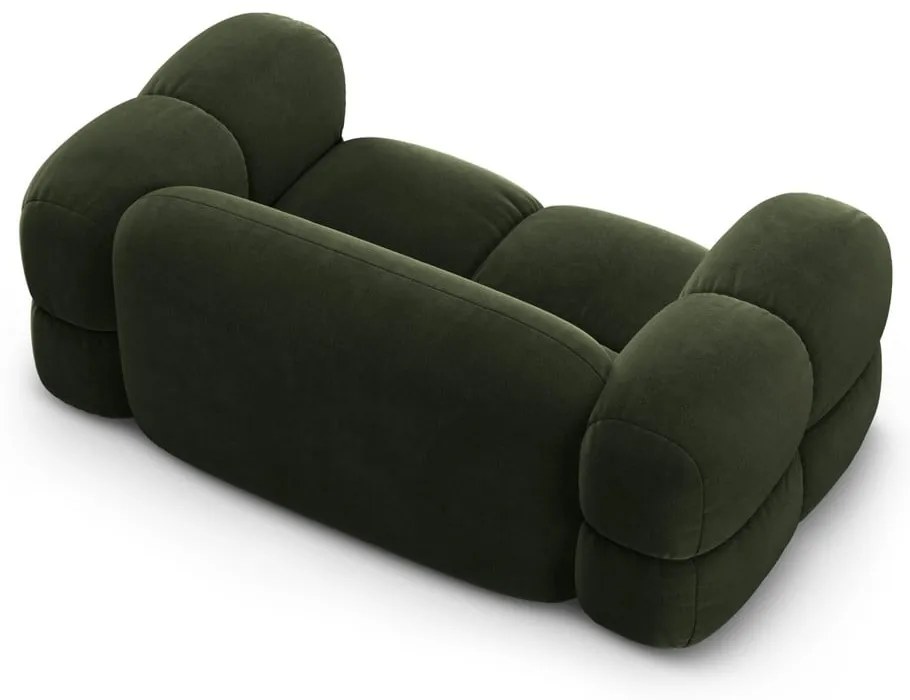 Zielona aksamitna sofa 180 cm Loretto – Cosmopolitan Design