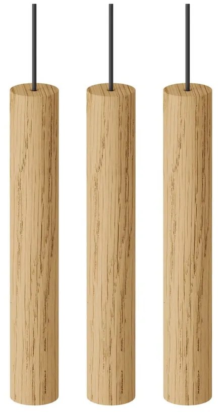 Lampa wisząca LED z drewnianym kloszem ø 3 cm Chimes – UMAGE