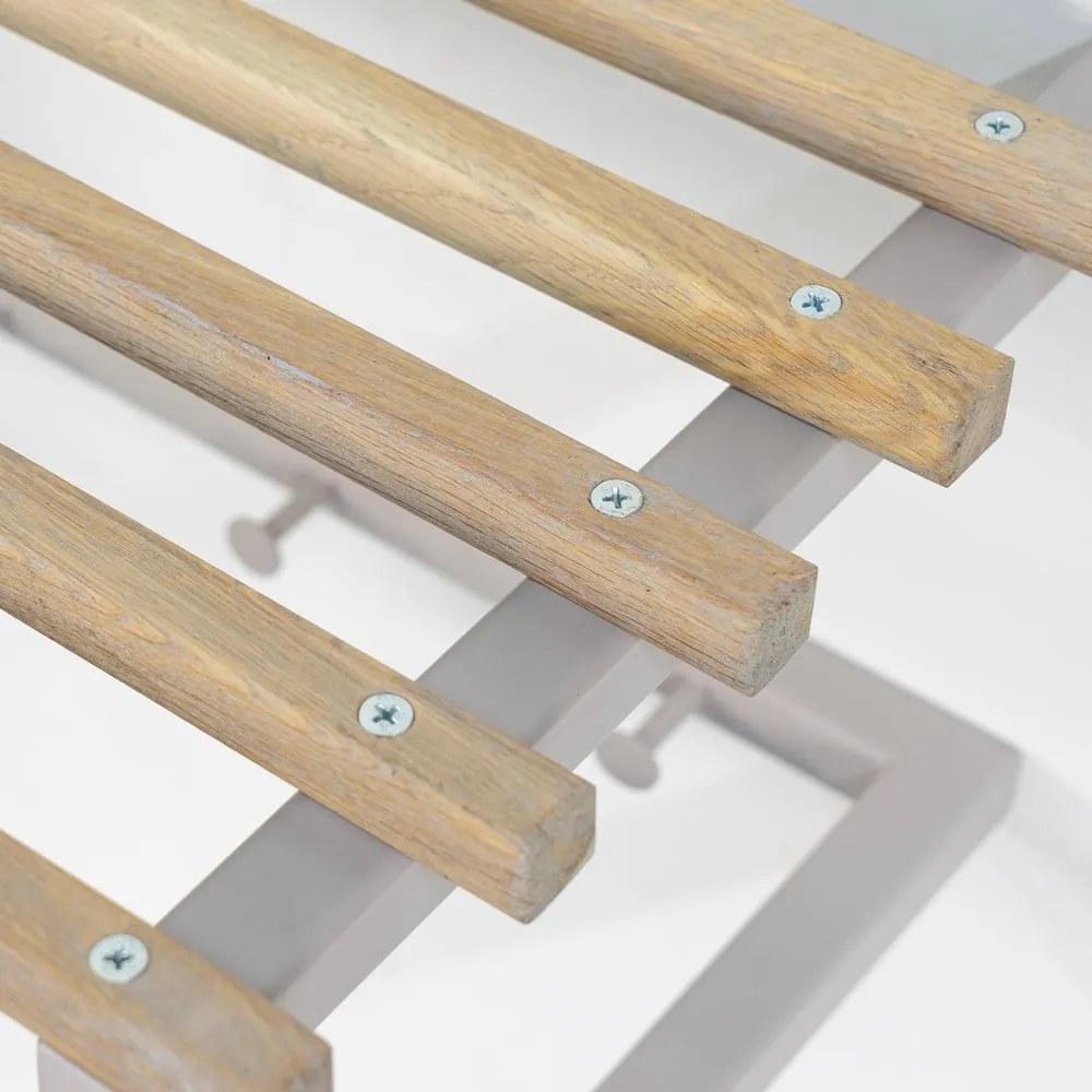 Metalowy wieszak ścienny w naturalnym kolorze/szarobrązowy z półką 76 cm Marco – Spinder Design