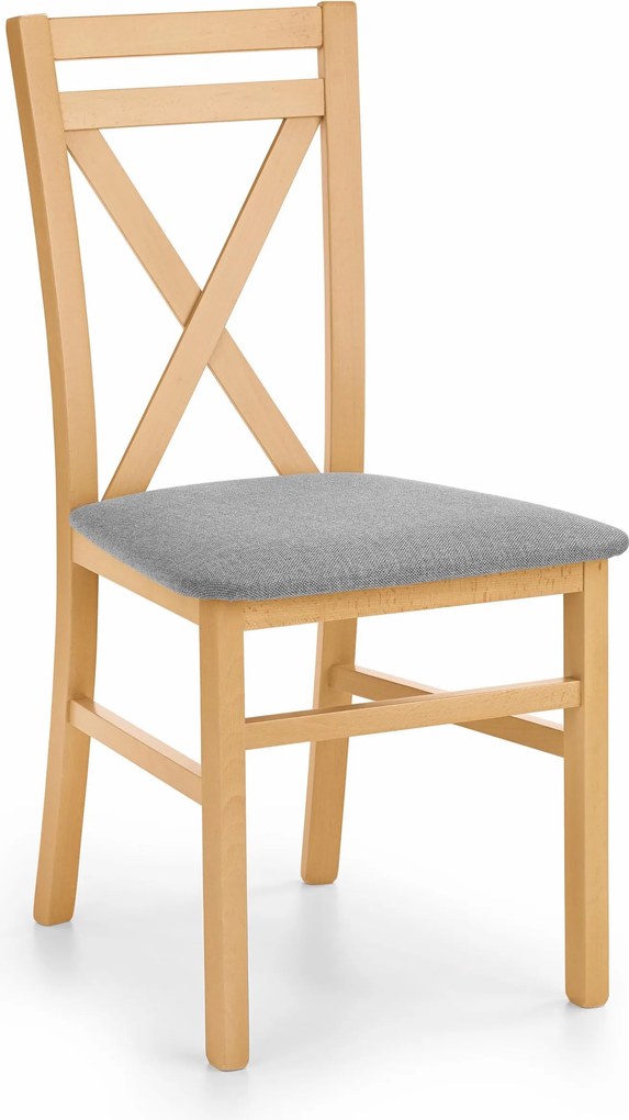 Drewniane krzesło z tapicerowanym siedziskiem Dariusz Halmar dąb miodowy