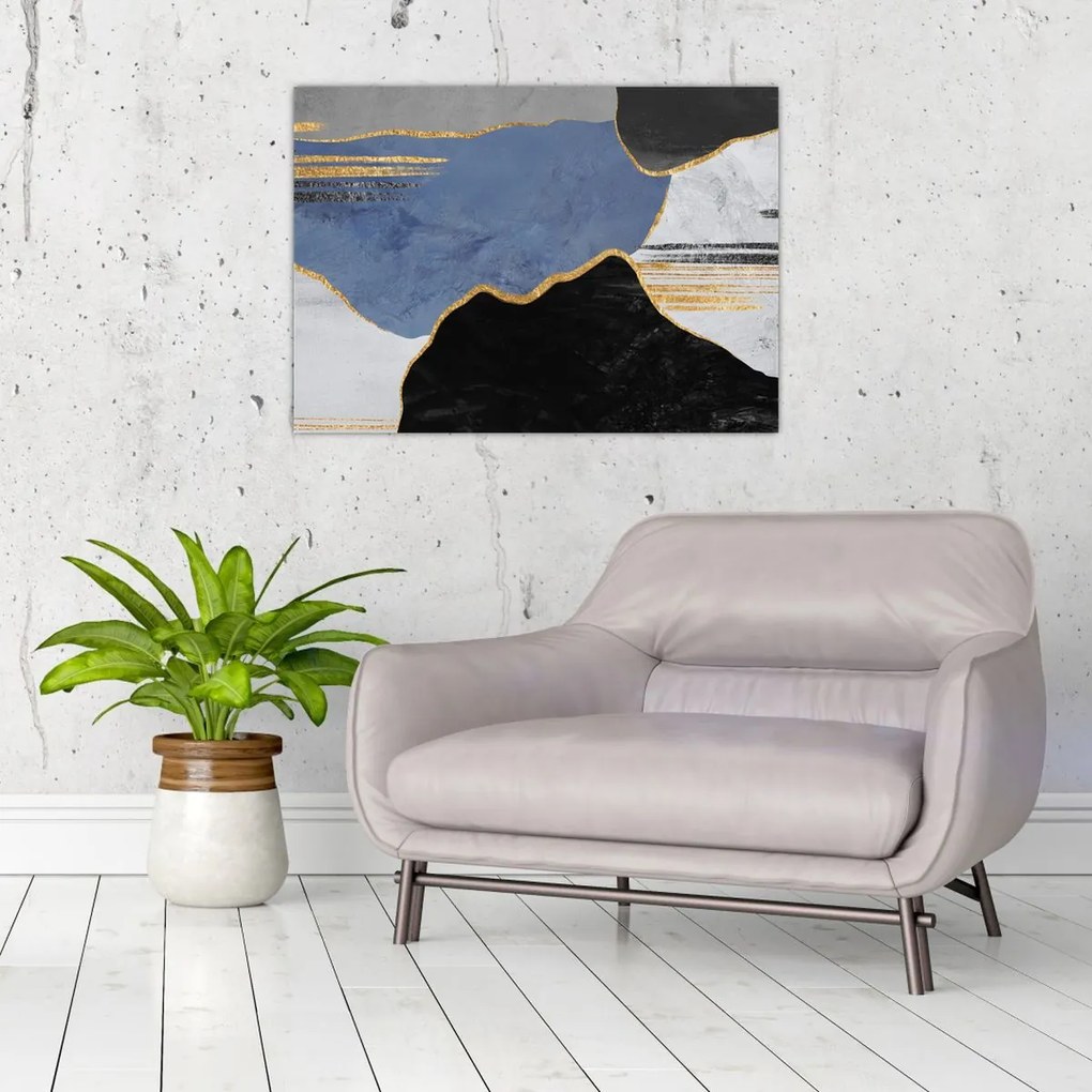 Obraz - Teksturowane kształty (70x50 cm)