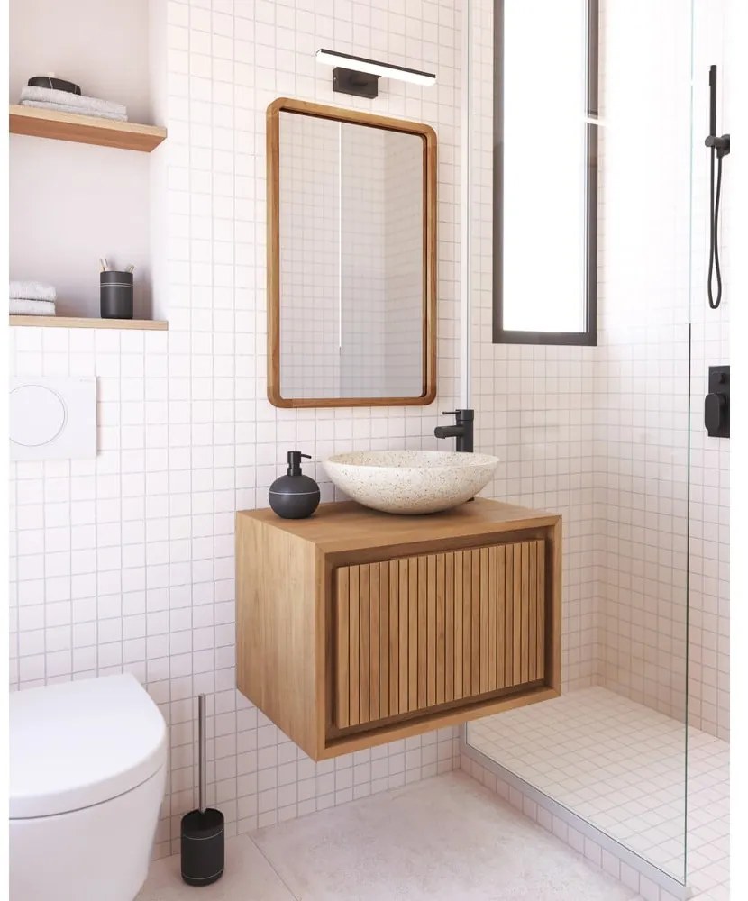 Lustro z drewnianą ramą ścienne 45x70 cm Shamel – Kave Home