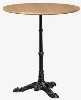 Okrągły Barowy Stół Z Mdf Azteca Ø70 Cm & Naturalny Brąz Drewna - Czarny - Sklum