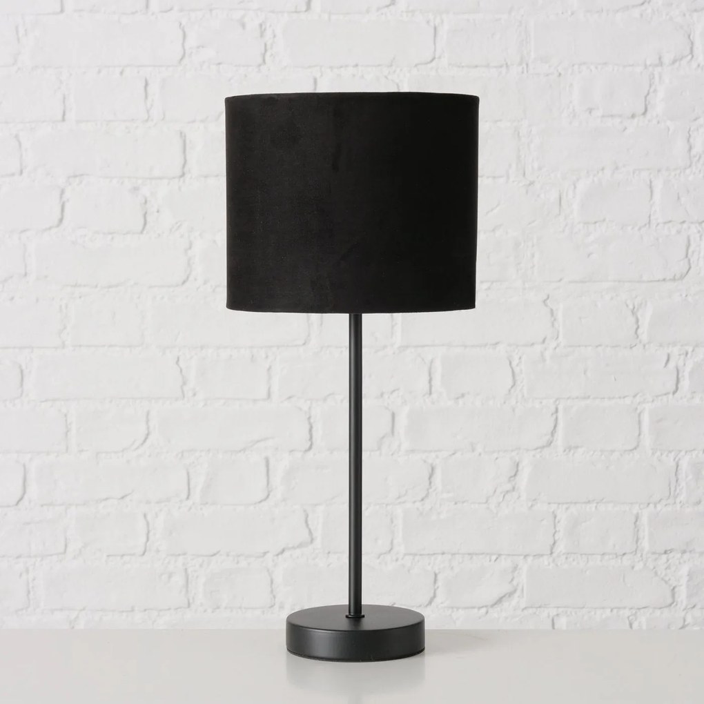 Lampa stołowa z materiałowym kloszem, NERO, 40 cm