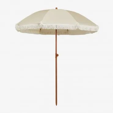 Parasol Miska Ø175 Cm Materiałowo-aluminiowy Kremowa Tapioca - Sklum