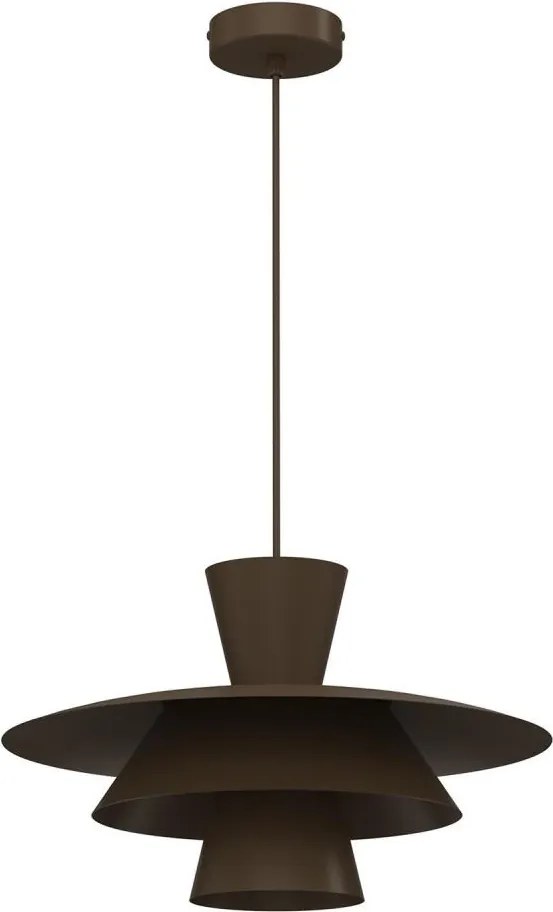 Lampa wisząca na przewodzie PLATO 1xE27/15W/230V brązowa