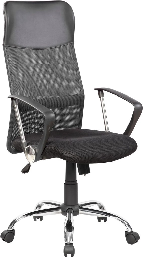 Czarne krzesło biurowe z wysokim oparciem Oxford