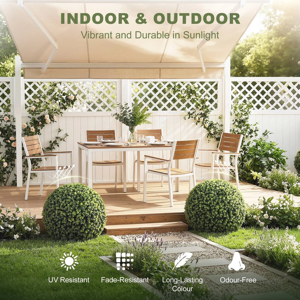 HOMCOM Zestaw 2 Kul Eukaliptusowych Ø52 cm, Odporne na UV Sztuczne Rośliny Dekoracyjne z 1086 Liśćmi do Wnętrz i Na Zewnątrz | Aosom PL