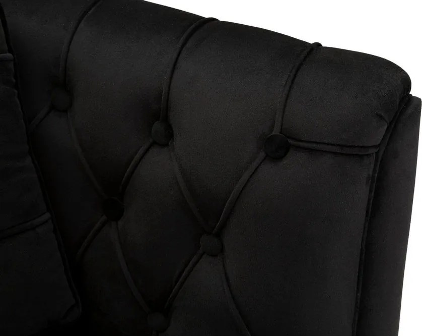 Czarna aksamitna sofa 130 cm Budapest – Mauro Ferretti