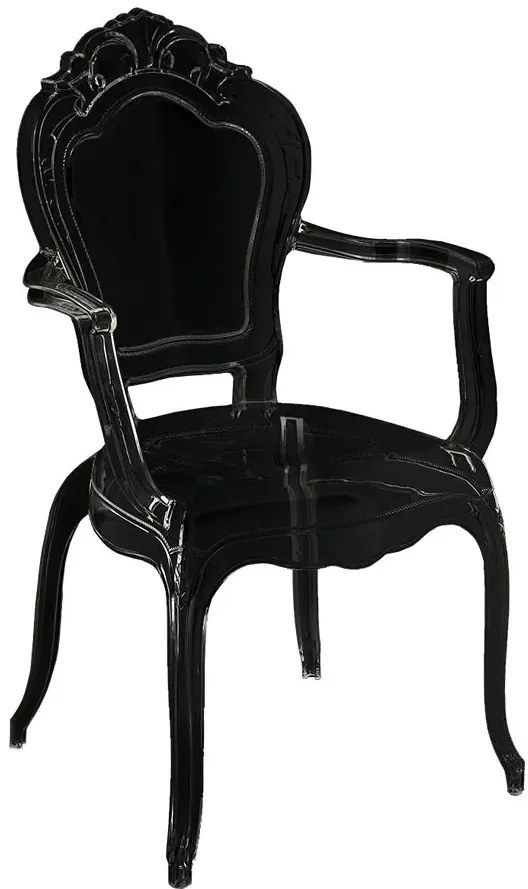 Czarne krzesło z podłokietnikami H5-E43