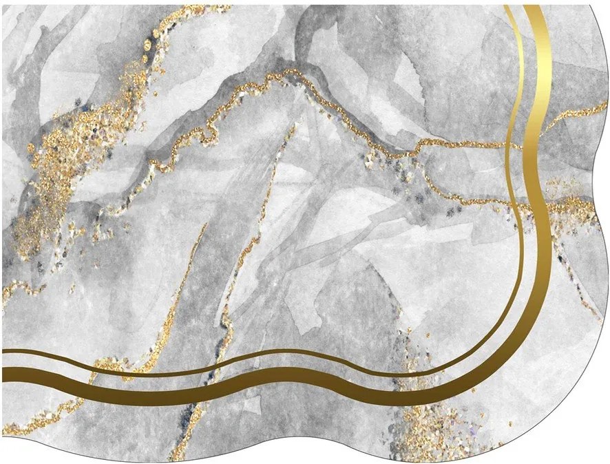 Dywaniki łazienkowe w szaro-złotym kolorze zestaw 2 szt. 60x100 cm – Foutastic