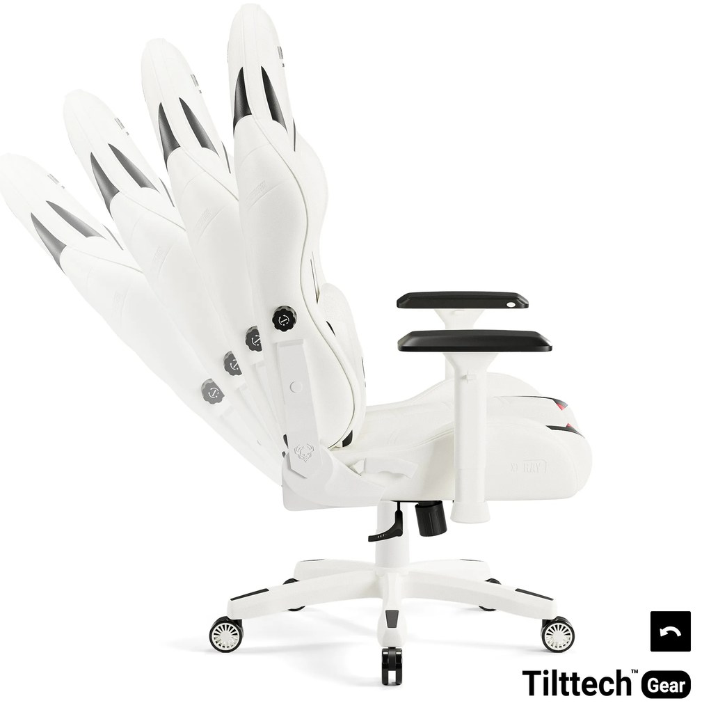 Fotel gamingowy Diablo X-Ray 2.0 King Size, biało-czarny