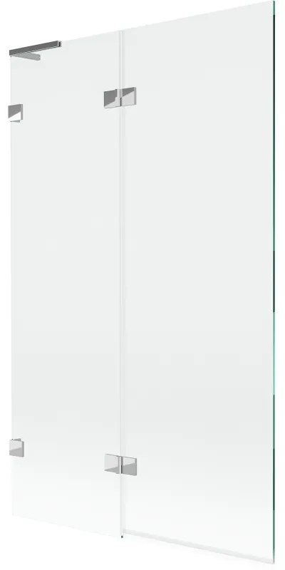 Mexen Lunar L parawan nawannowy 2-skrzydłowy lewy 110 x 150 cm, transparent, chrom - 897L-110-100-01-00-L