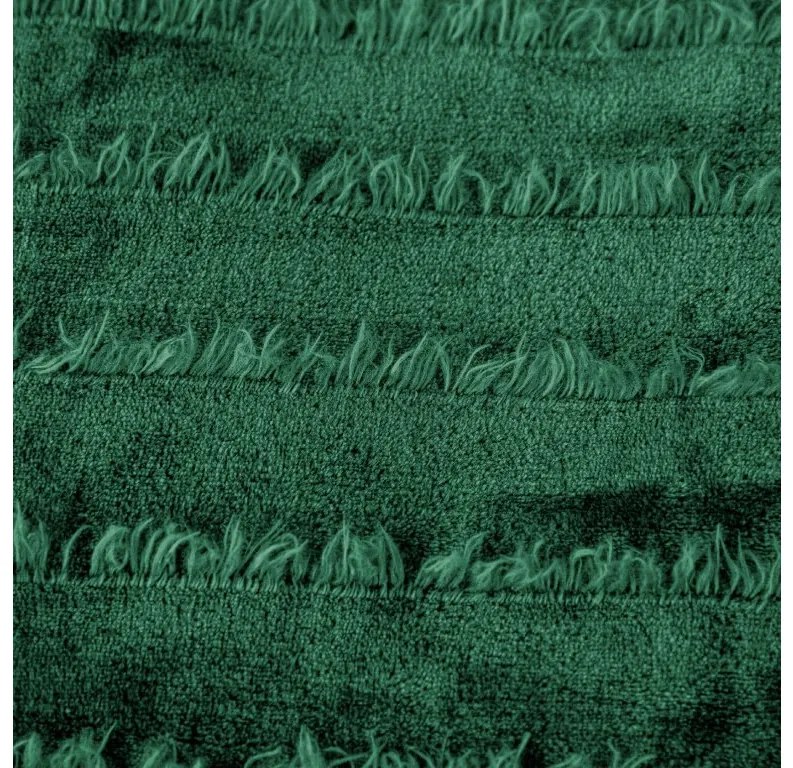 Koc mikropluszowy z wzorem PRESTIGE w kolorze ciemnozielonym Rozmiar: 160 x 200 cm