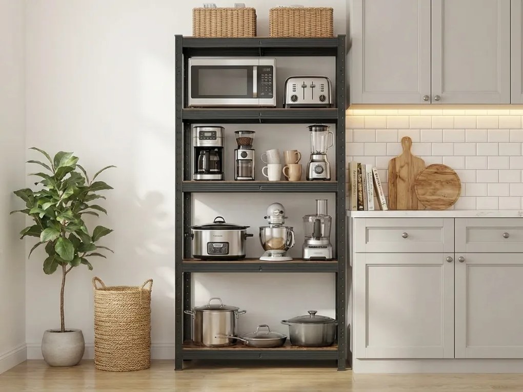 Metalowy regał półkowy TAYLOR 5 półek 150x75 cm