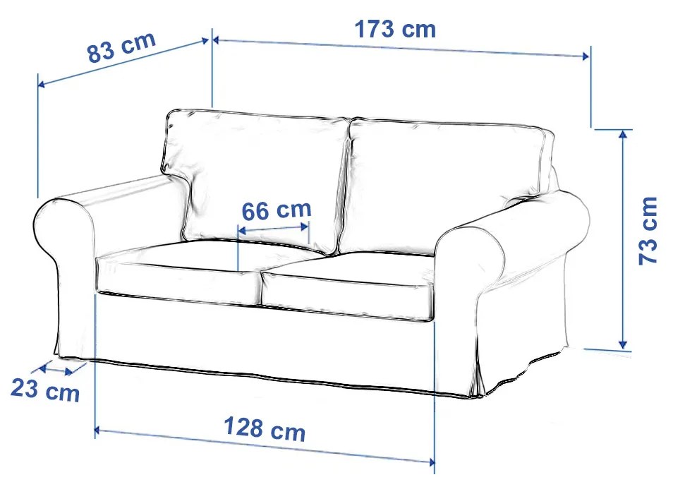 Pokrowiec na sofę Ektorp 2-osobową, nierozkładaną
