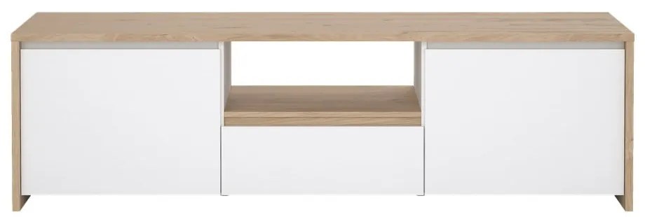 Biało-naturalna szafka pod TV w dekorze dębu 179x52x48 cm Next – Tvilum