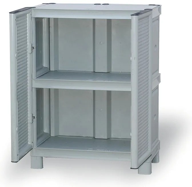 Szafa plastikowa półkowa, , 700 x 390 x 920 mm, szara