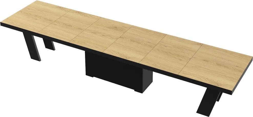 Stół z dębowym dekorem na blacie Grande Hubertus rozkładany do 412