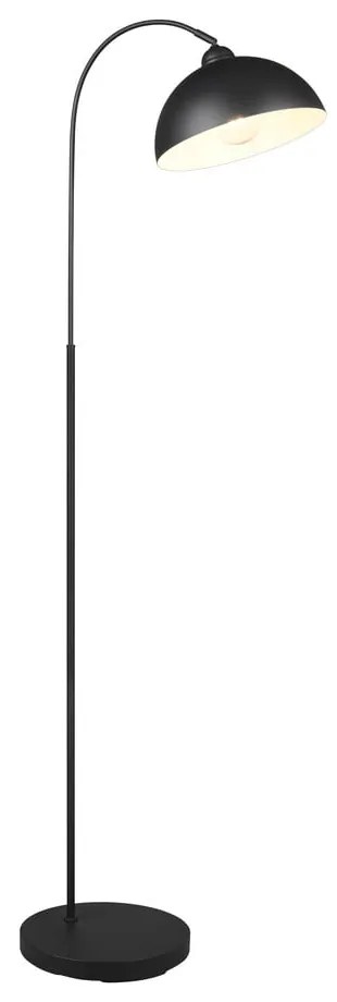 Czarna lampa stojąca z metalowym kloszem (wysokość 170 cm) Sierra – Trio