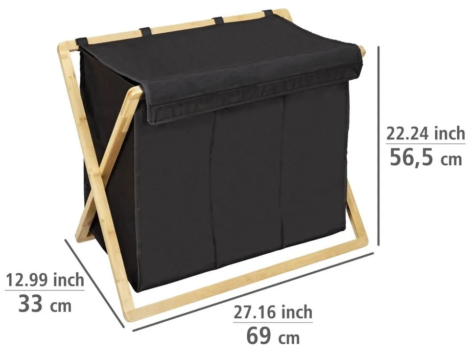 Tekstylny kosz na pranie 93 l Ecori – Wenko