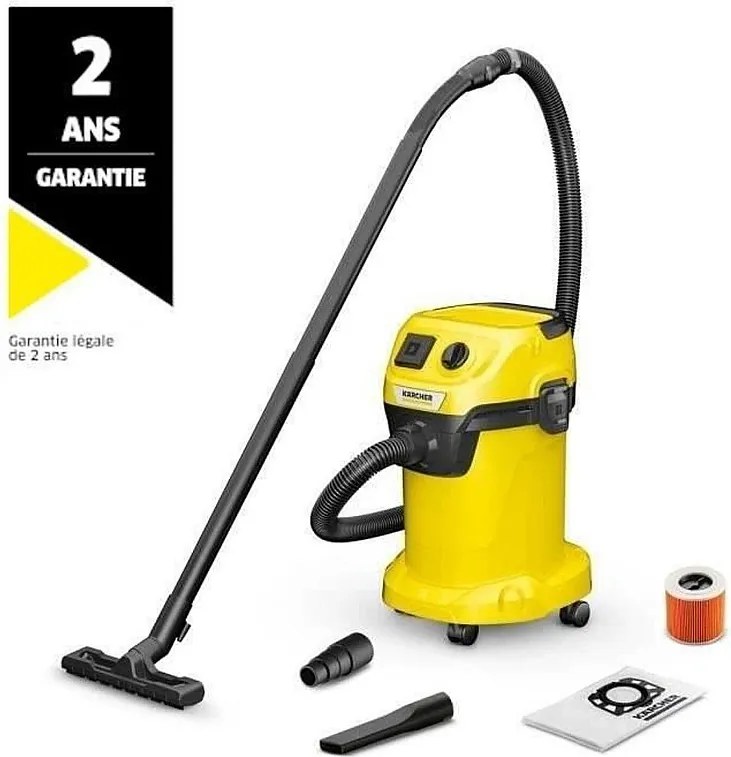 Odkurzacz do wody i pyłu WD 3 P V-19/4/20 - Pojemność 19 L - 1000W (Złącze Elektrowiertarowe)