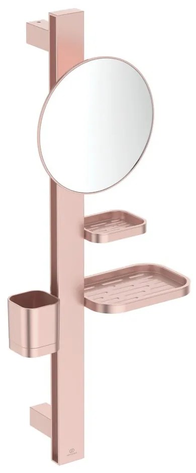 Lustro z półką/z wieszakiem ścienne ø 20,5 cm ALU+ – Ideal Standard