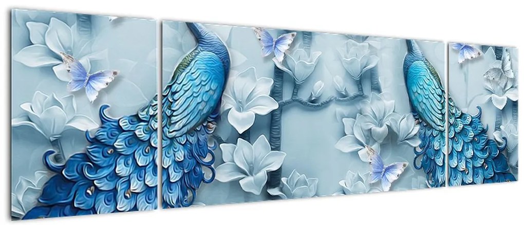 Obraz pawi (170x50 cm)