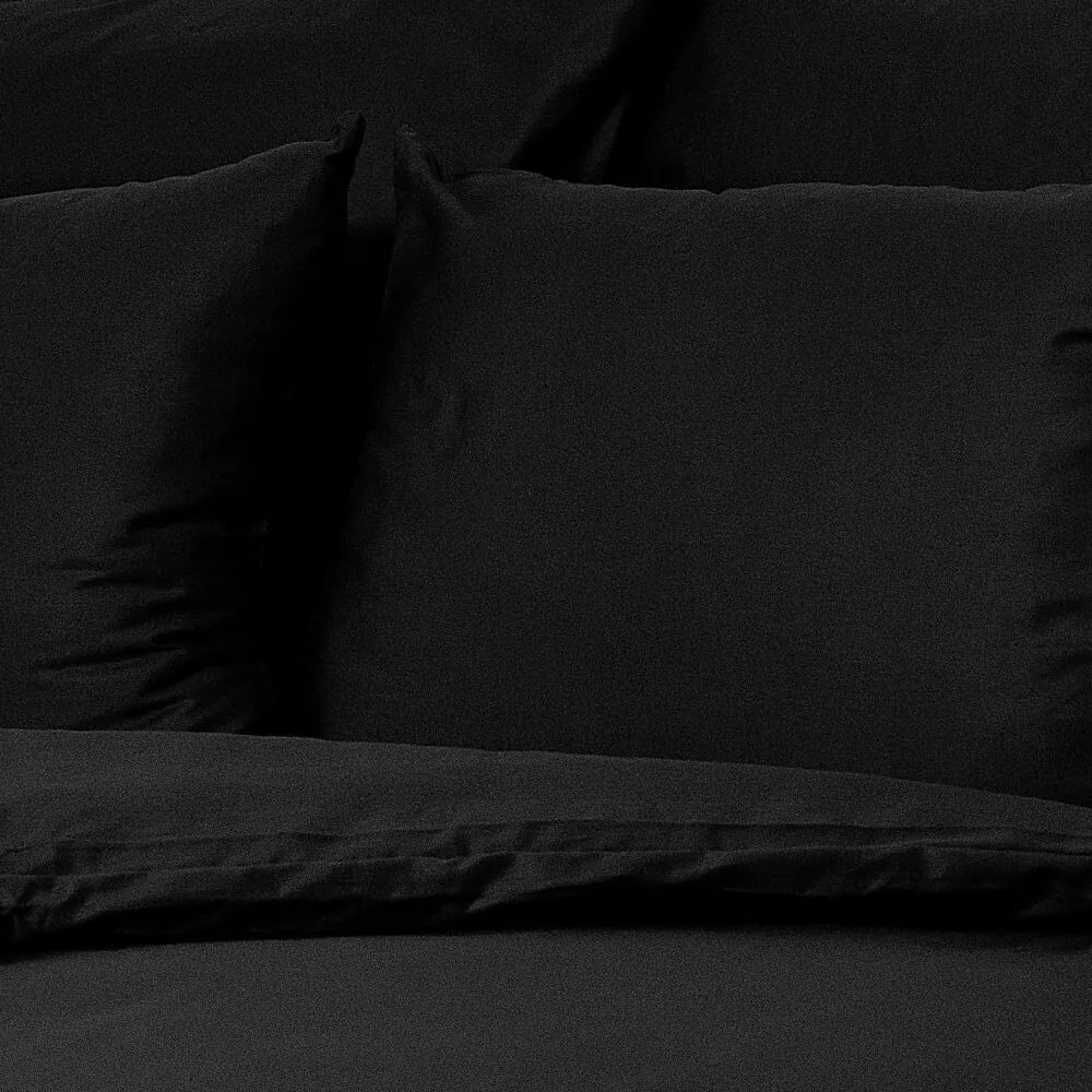 Pościel satynowa Luxury Collection czarny, 140 x 220 cm, 70 x 90 cm