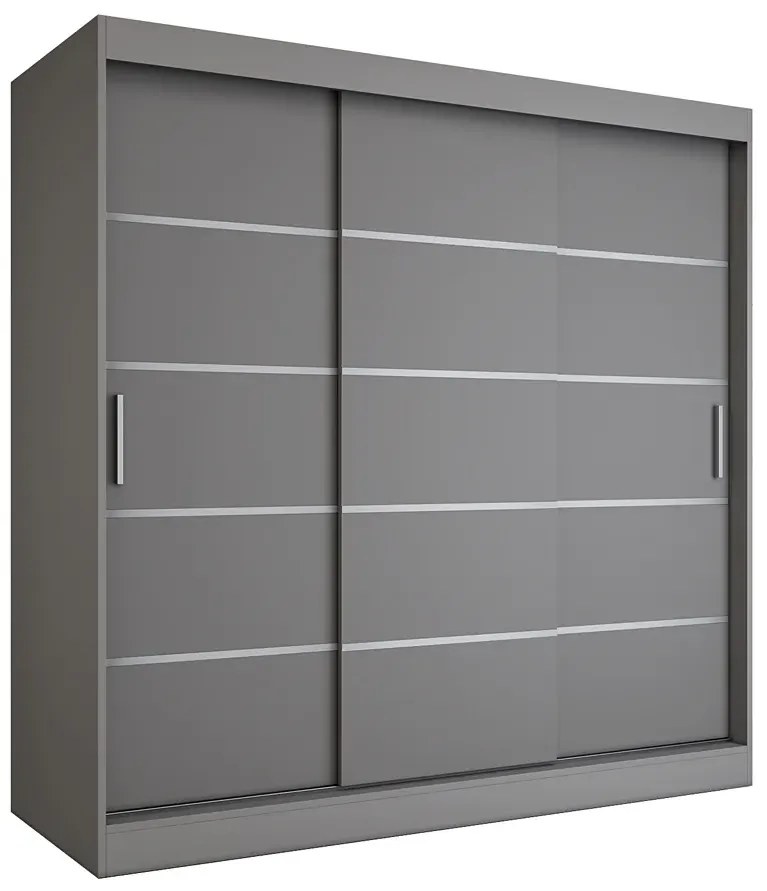 Szafa przesuwna antracyt 200 cm P1-H66