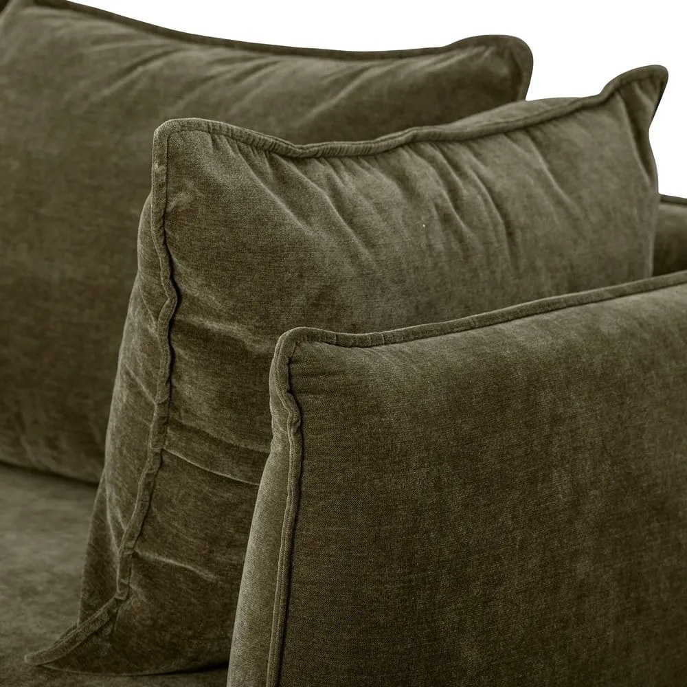 Ciemnozielona sofa 228 cm Austin – Bloomingville