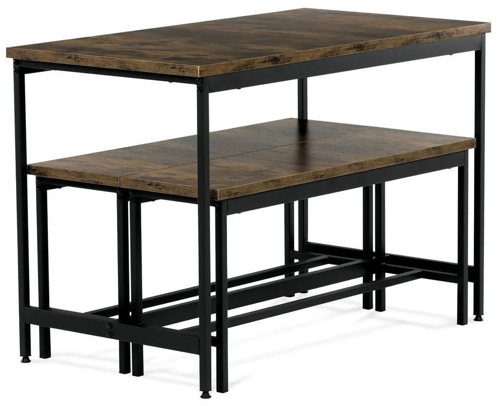 Zestaw jadalniany z 2 ławkami OLD WOOD , 110 x 60 x 75 cm