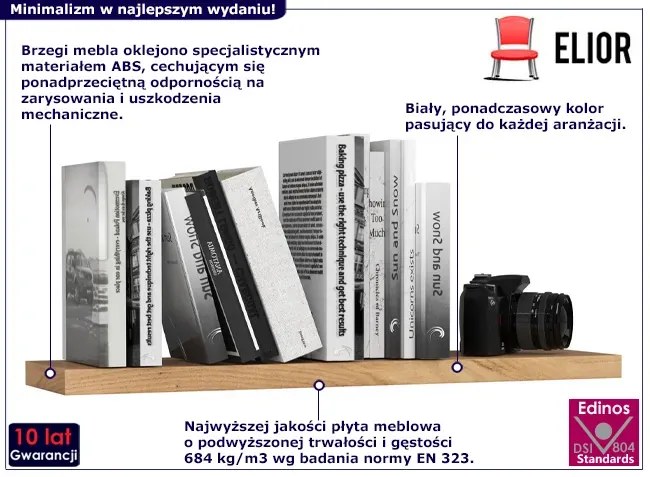Ścienna półka na kwiaty dąb sonoma M1-F32