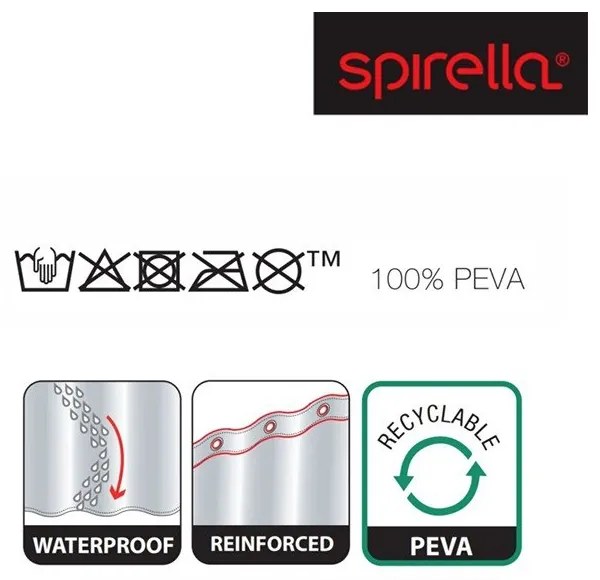 Zasłona prysznicowa 180x200 cm Transparent – Spirella