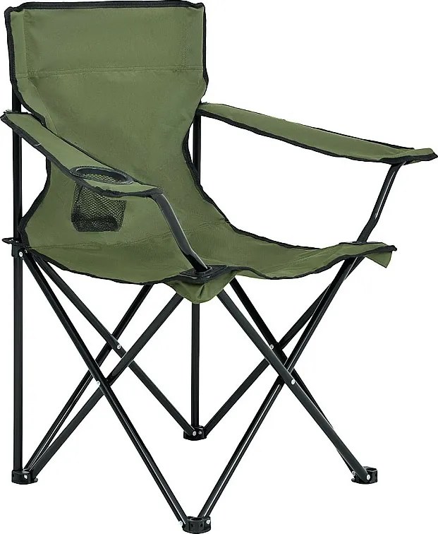 Składane krzesło kempingowe ANTER w kolorze zielonym