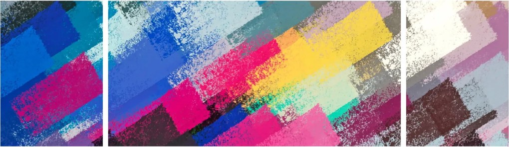 Obraz - Kolorowe pociągnięcia pędzlem (170x50 cm)