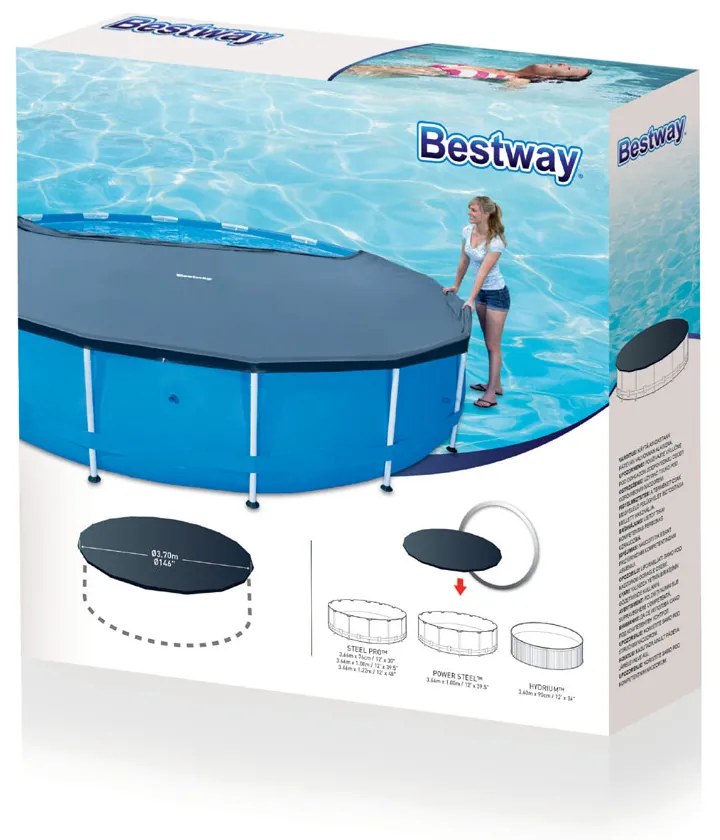 Przykrycie na basen stelażowy 366 cm BESTWAY