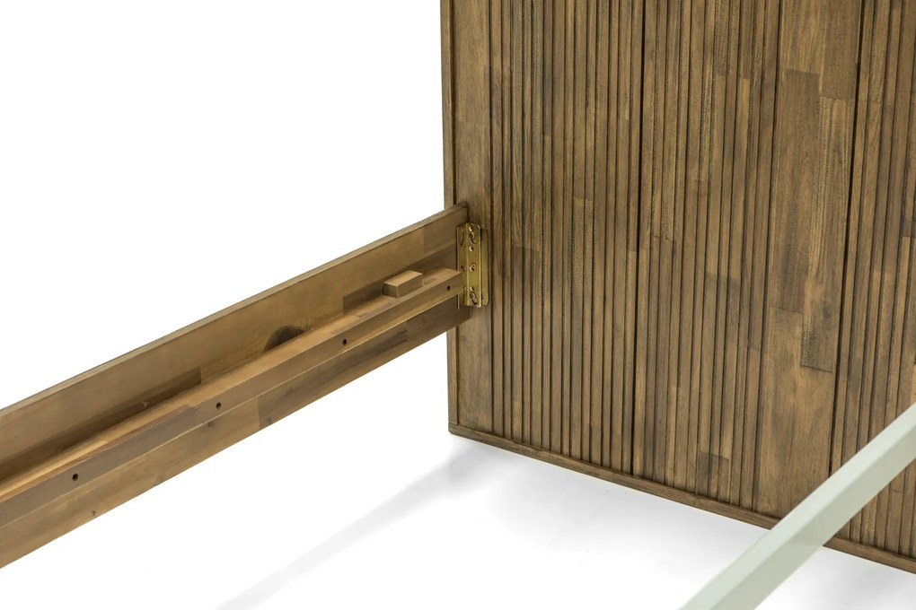 Loftowe łóżko drewniane z wysokim zagłówkiem Massa K01 180 cm